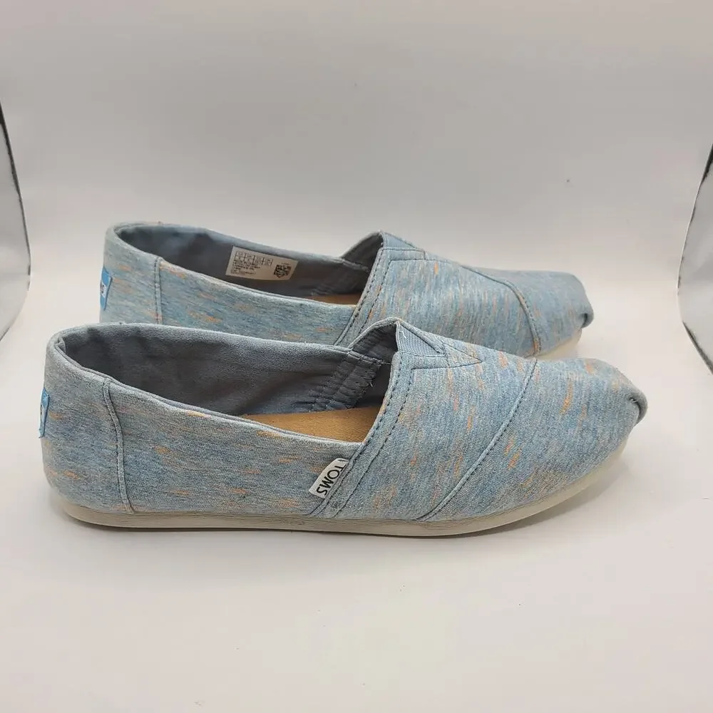 TOMS WOMEN'S SIZE 8 SLIP ON BLUE